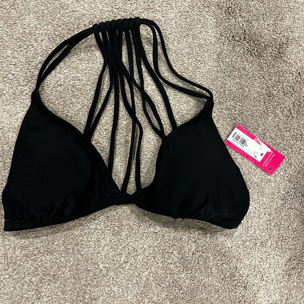 Xhilaration Black Strappy Bikini Top